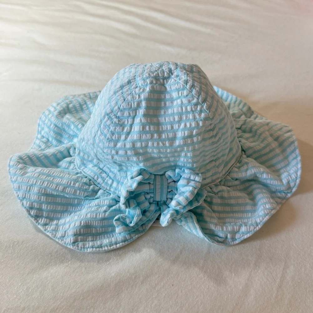 Blue and White Stripe Gymboree Sun Hat